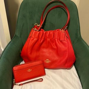 Coach bag and matching wallet